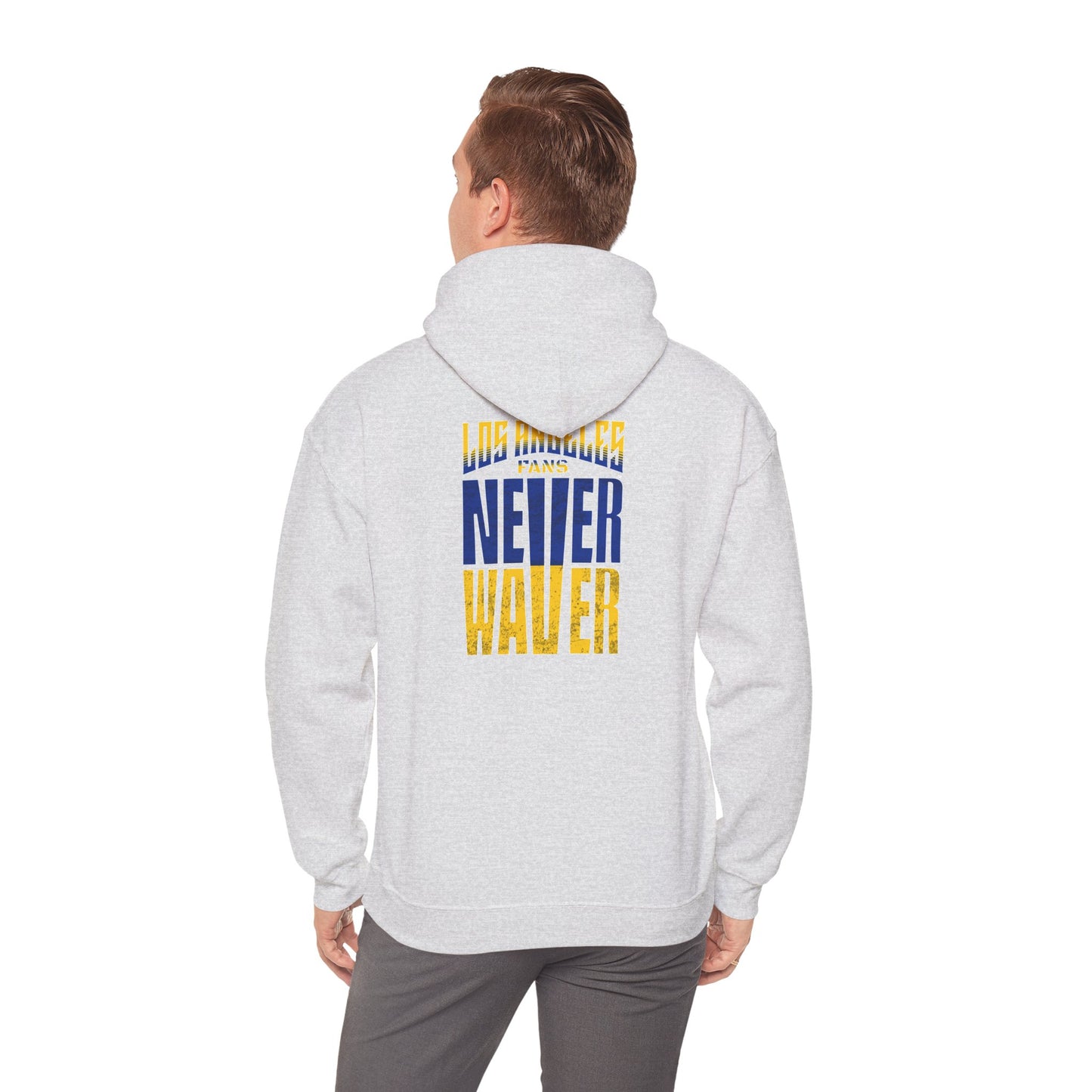 Inspired Unisex Heavy Blend™ Hooded Sweatshirt -Los Angeles Fans NEVER WAVER Graphic