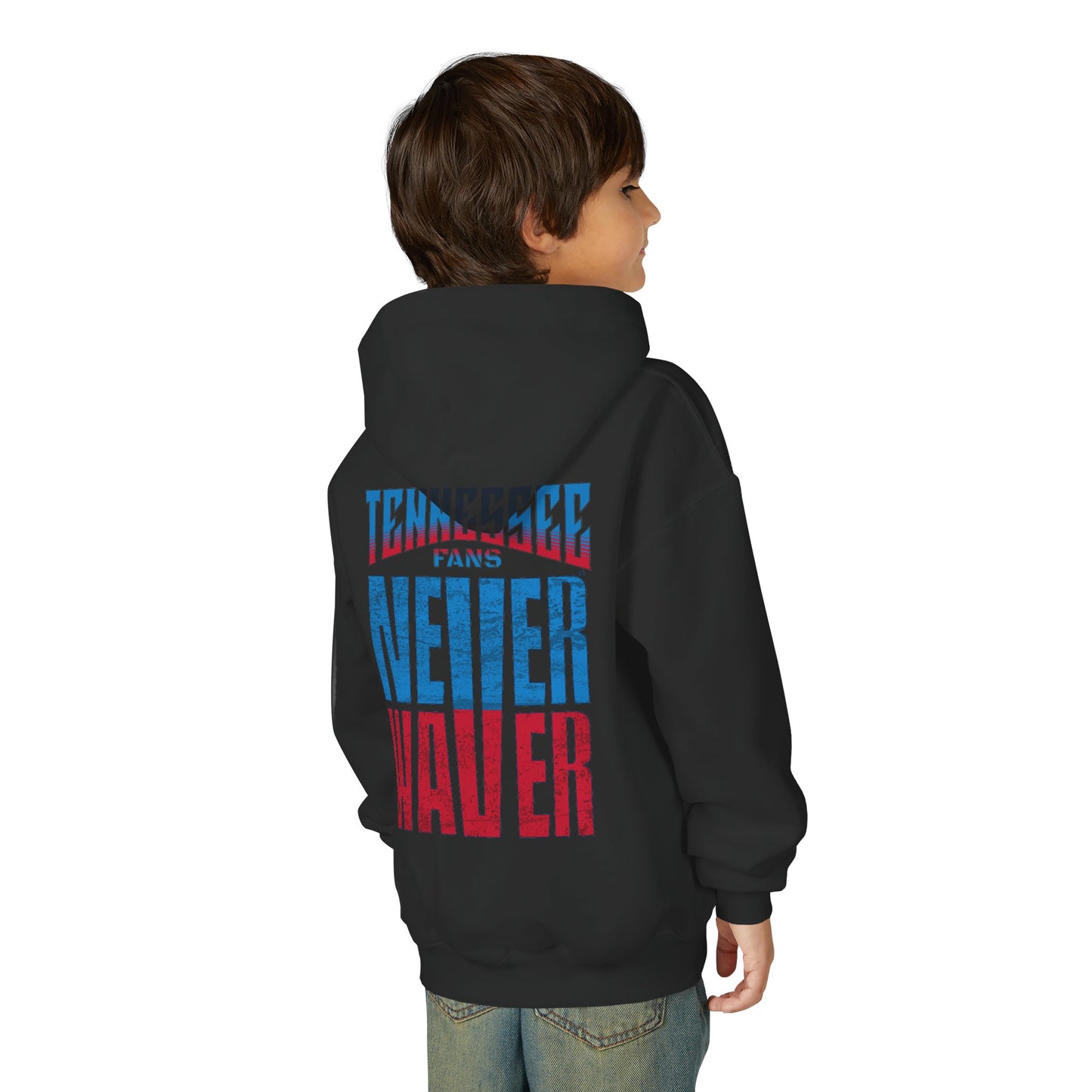 Tennessee Fans Never Waver Youth Heavy Blend Hooded Sweatshirt