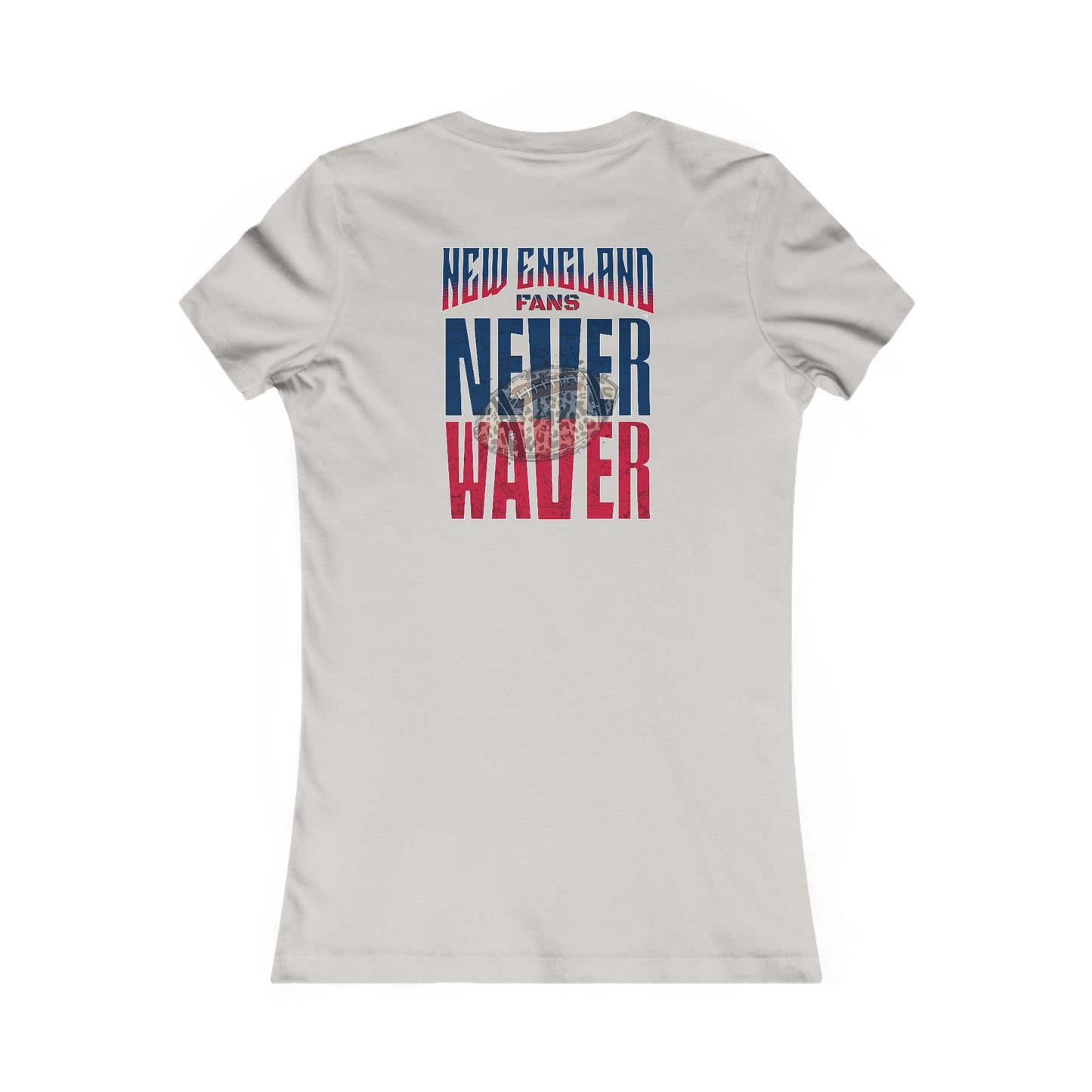 New England Fans Never Waver W-Leopard Football Women's Favorite Tee
