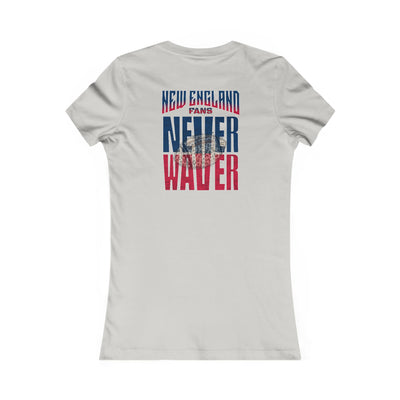 New England Fans Never Waver W-Leopard Football Women's Favorite Tee