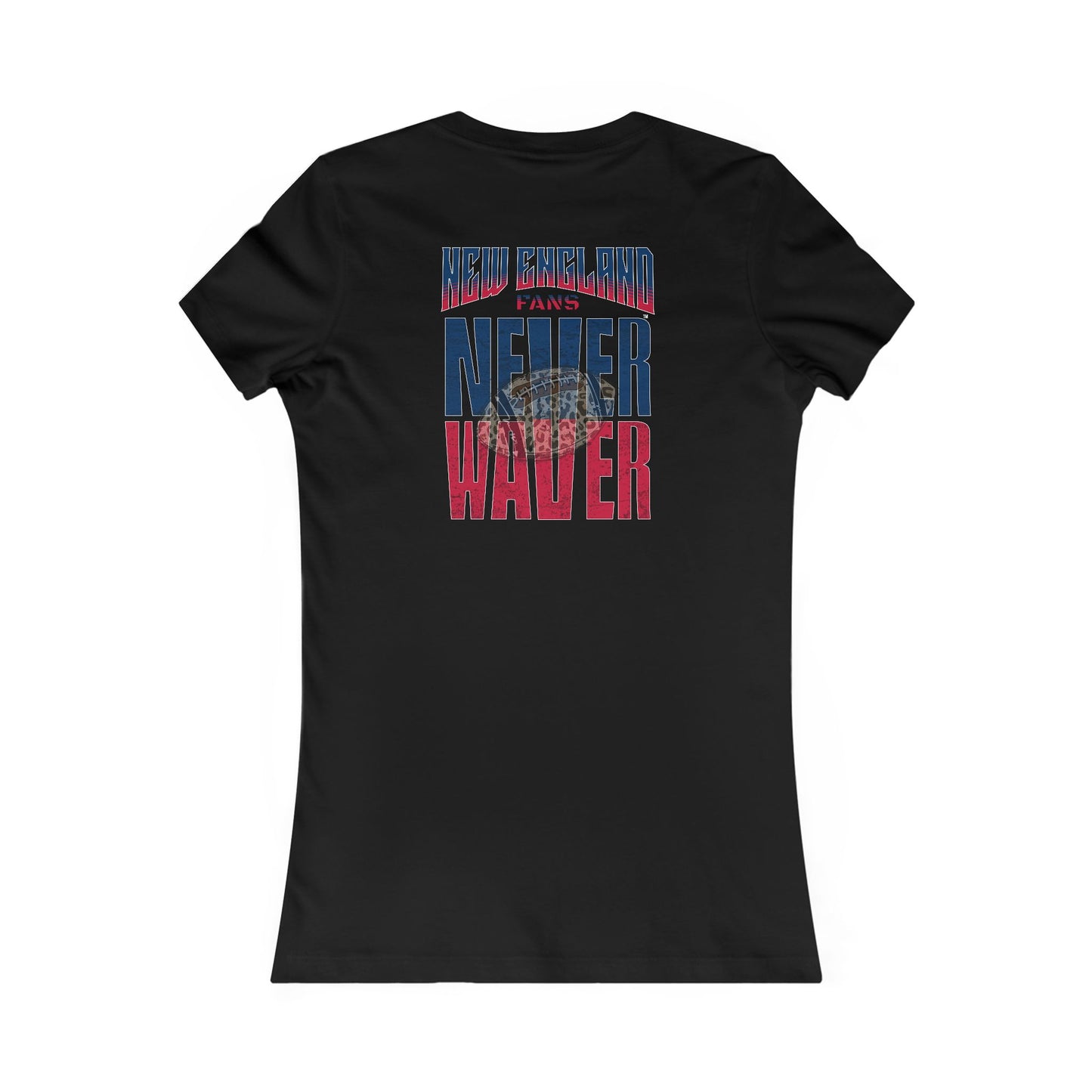 New England Fans Never Waver W-Leopard Football Women's Favorite Tee