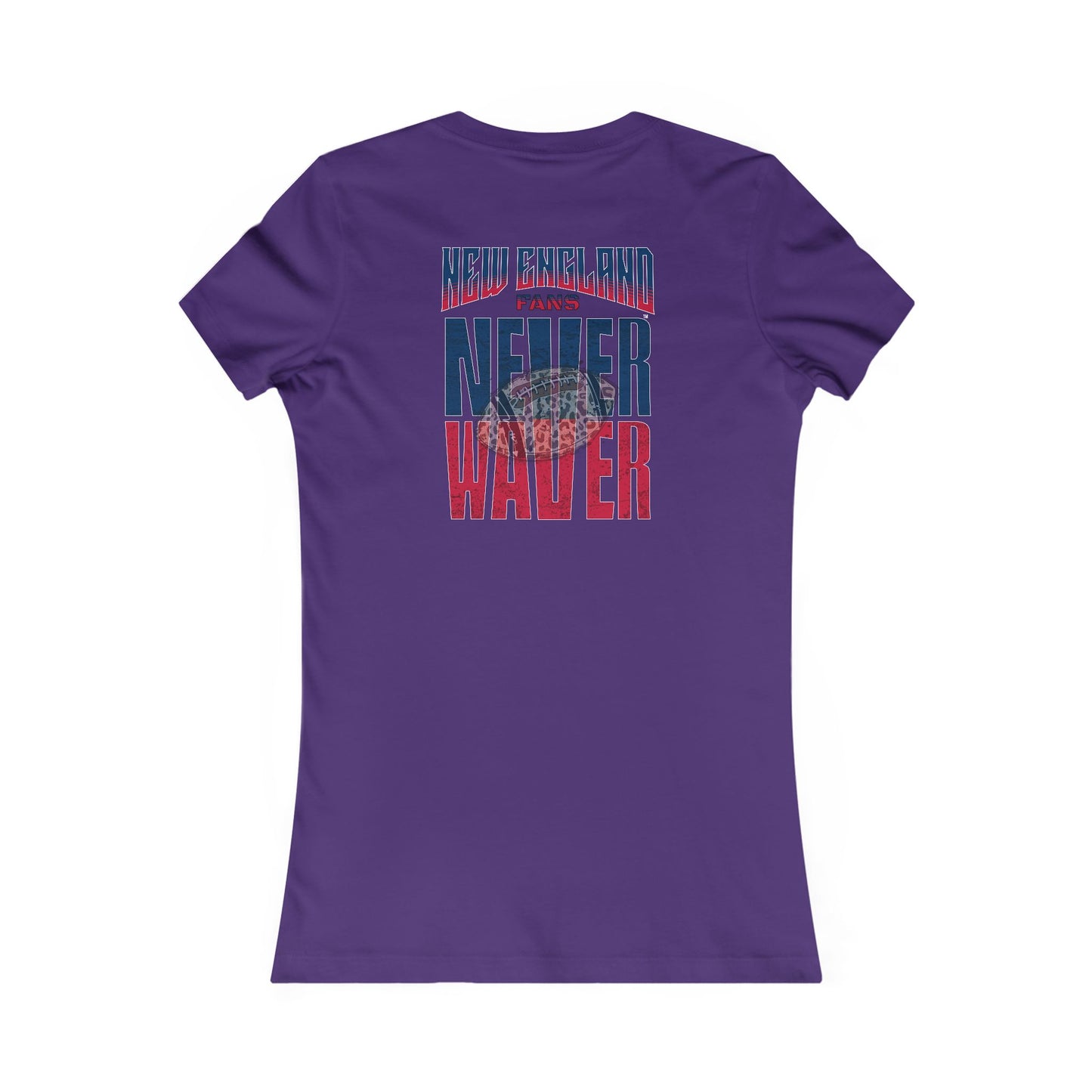 New England Fans Never Waver W-Leopard Football Women's Favorite Tee