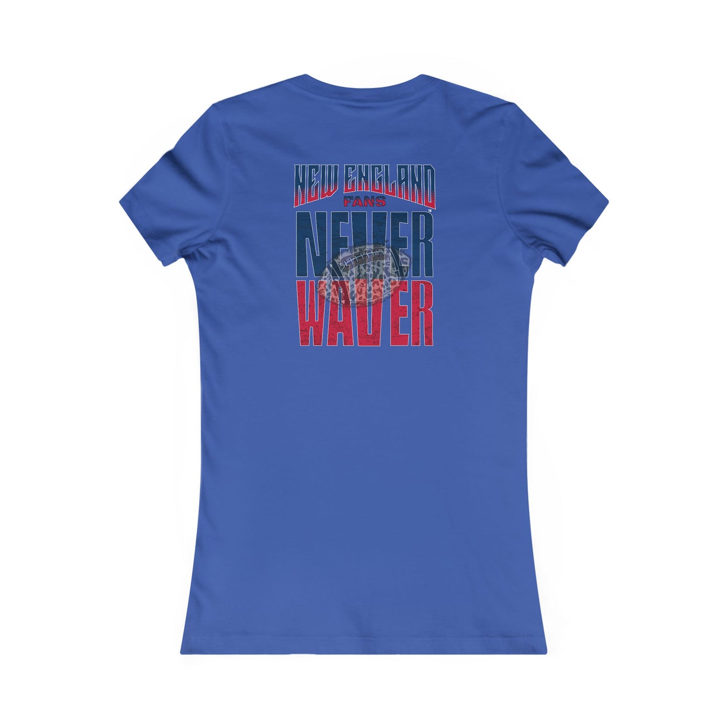 New England Fans Never Waver W-Leopard Football Women's Favorite Tee