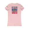 New England Fans Never Waver W-Leopard Football Women's Favorite Tee