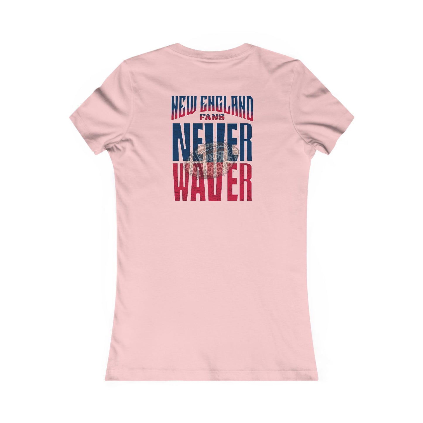 New England Fans Never Waver W-Leopard Football Women's Favorite Tee