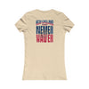 New England Fans Never Waver W-Leopard Football Women's Favorite Tee