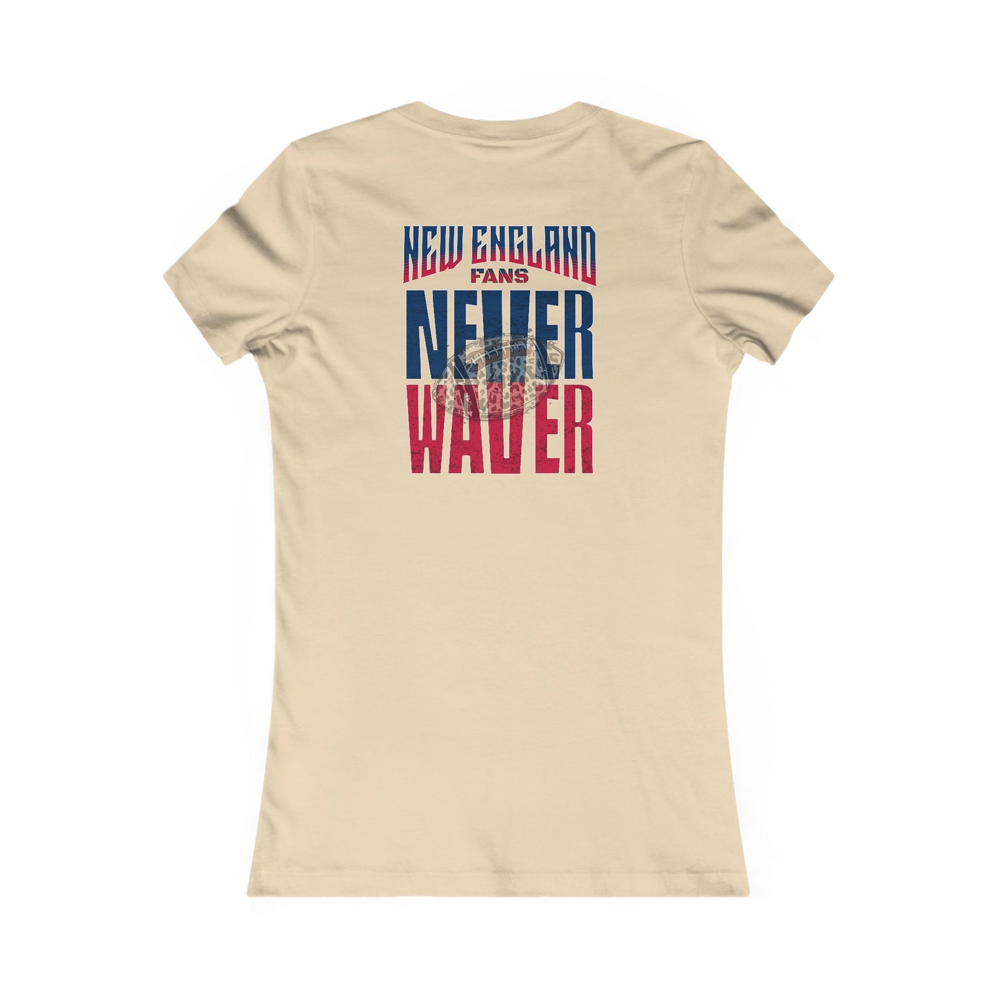 New England Fans Never Waver W-Leopard Football Women's Favorite Tee