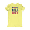 New England Fans Never Waver W-Leopard Football Women's Favorite Tee
