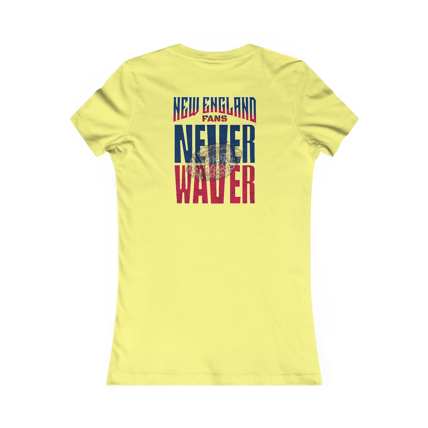 New England Fans Never Waver W-Leopard Football Women's Favorite Tee