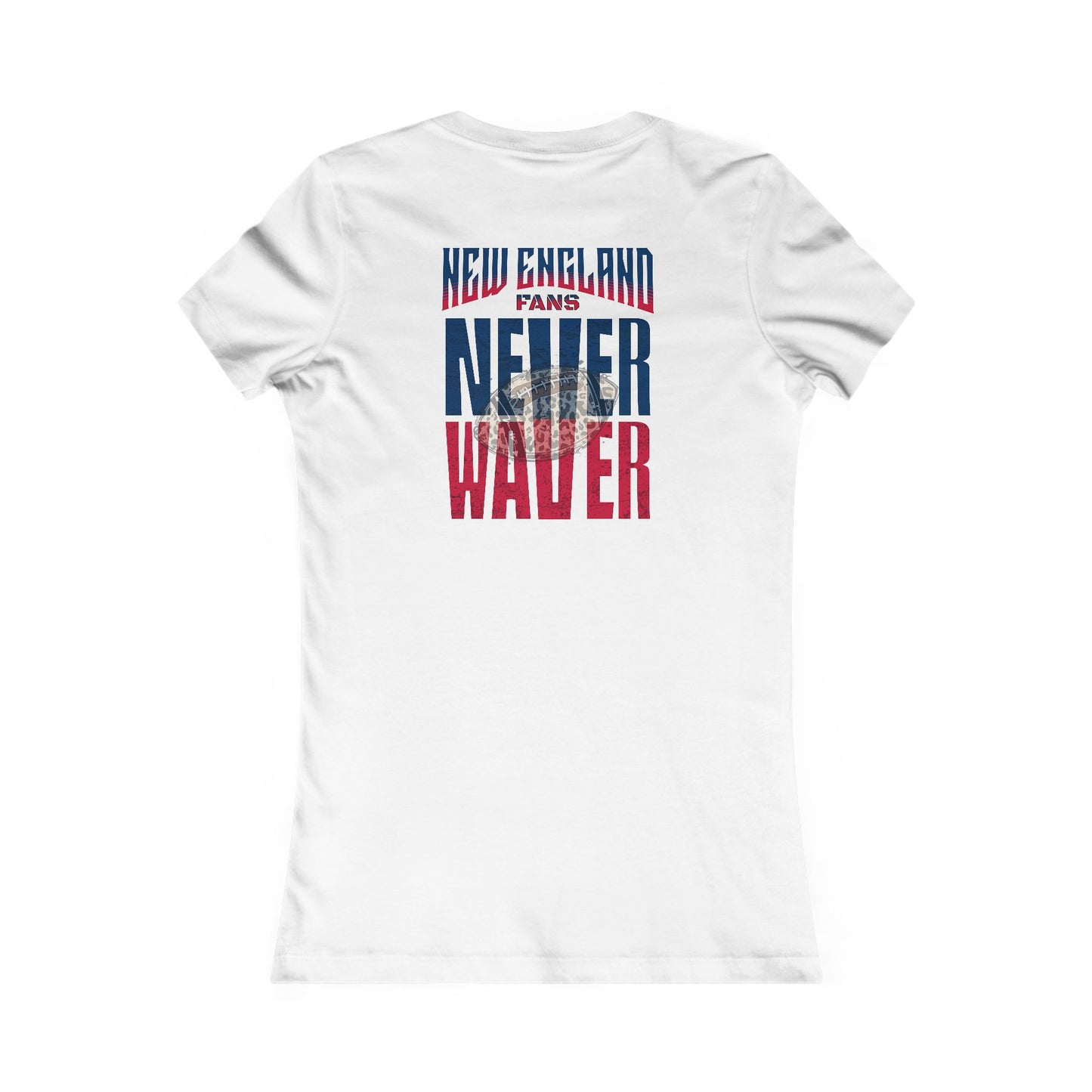 New England Fans Never Waver W-Leopard Football Women's Favorite Tee