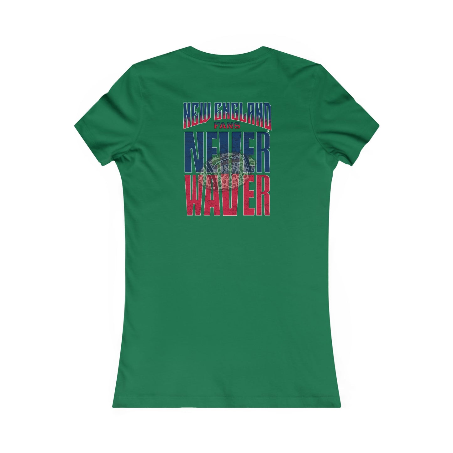 New England Fans Never Waver W-Leopard Football Women's Favorite Tee