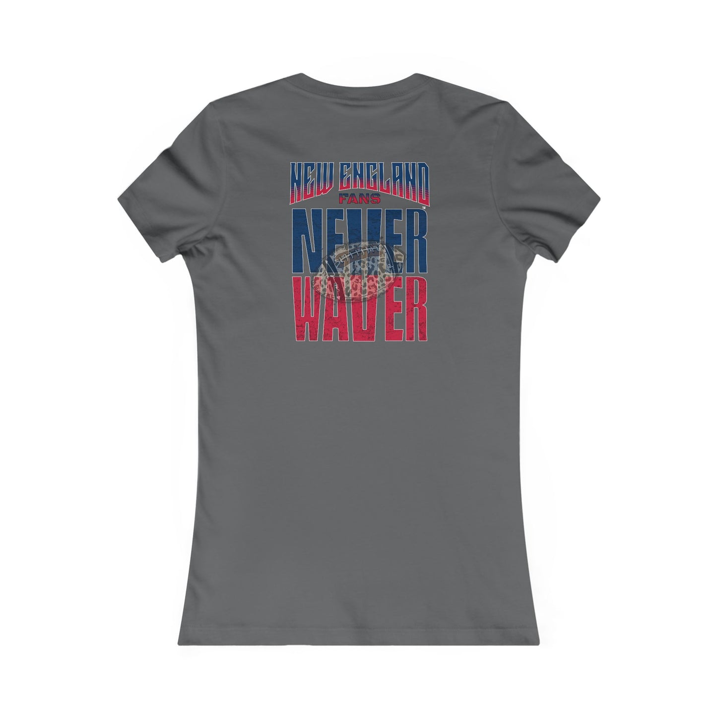 New England Fans Never Waver W-Leopard Football Women's Favorite Tee