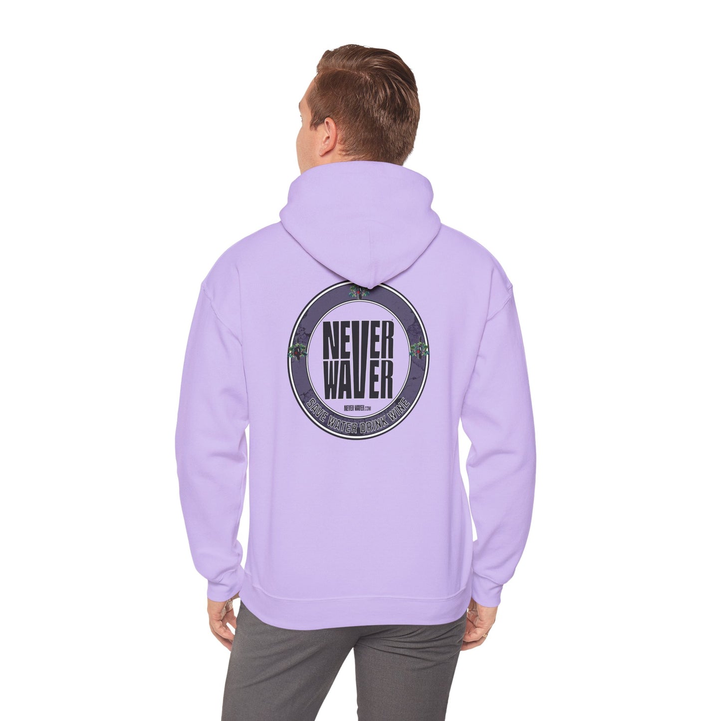 "Never Waver Save Water Drink Wine "Eco-Friendly Unisex Hoodie