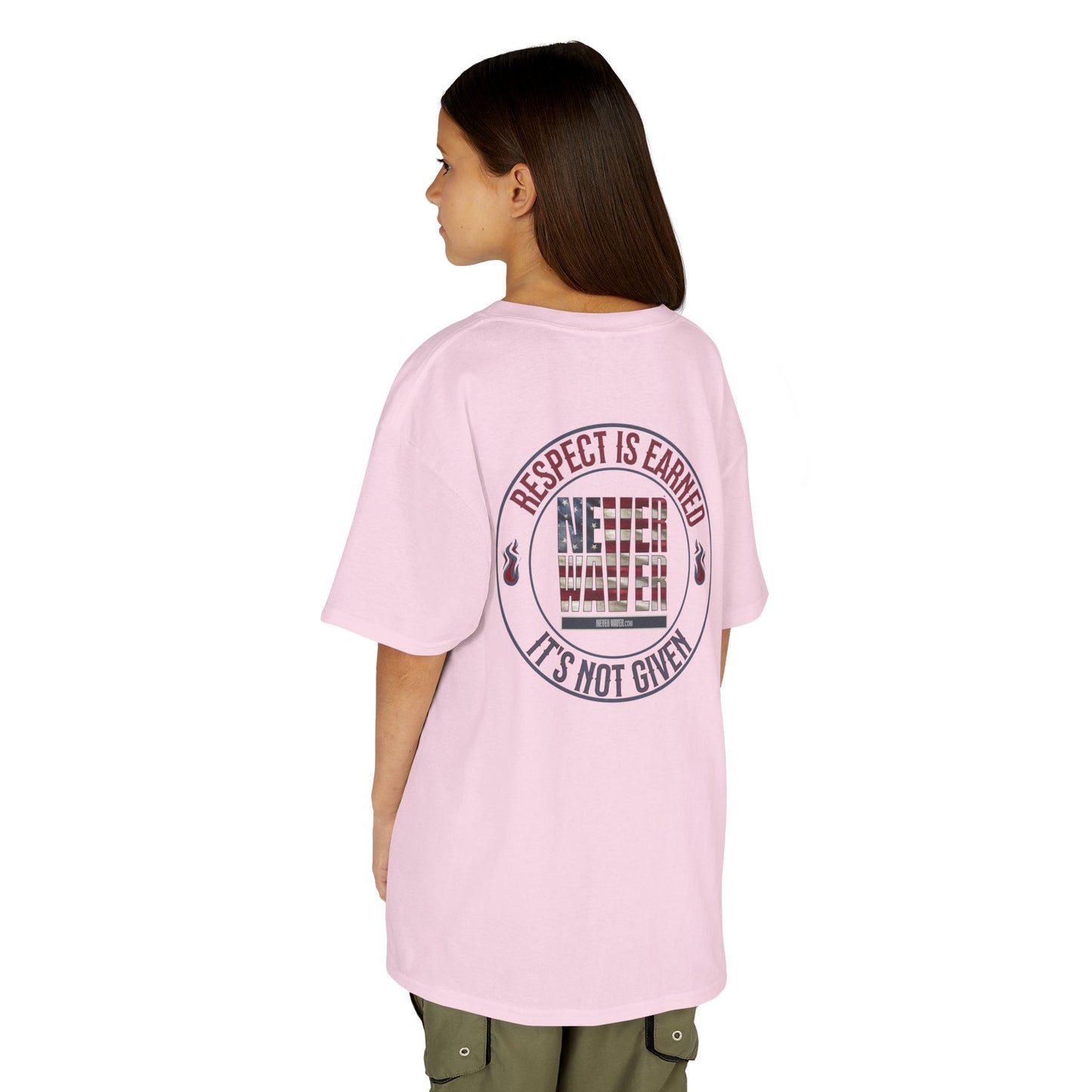 Respect is Earned Never Waver It's Not Given -  Kids Heavy Cotton™ Tee  Stylish, Comfortable Everyday Wear