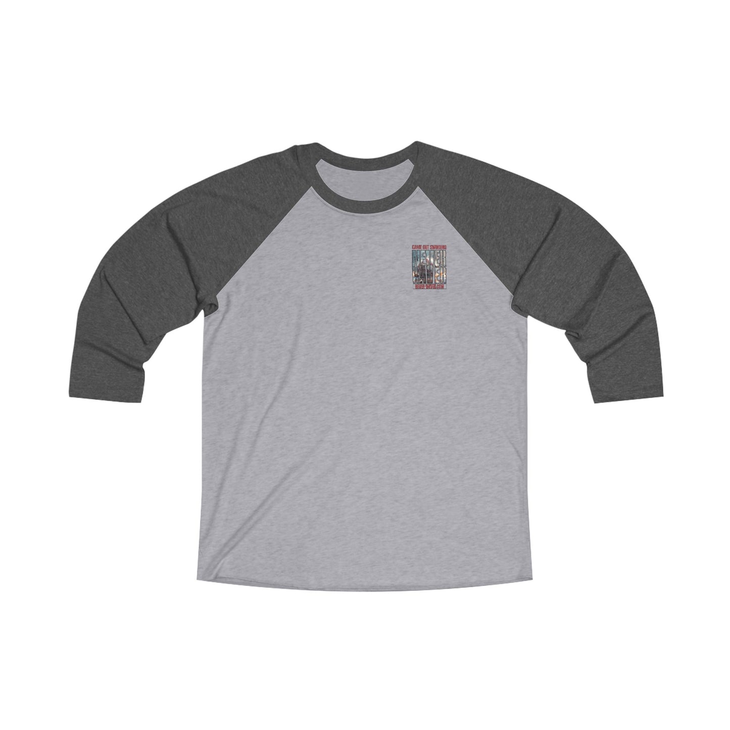 Never Waver Raglan Tee – 'Came Out Swinging' Adventure Baseball Shirt