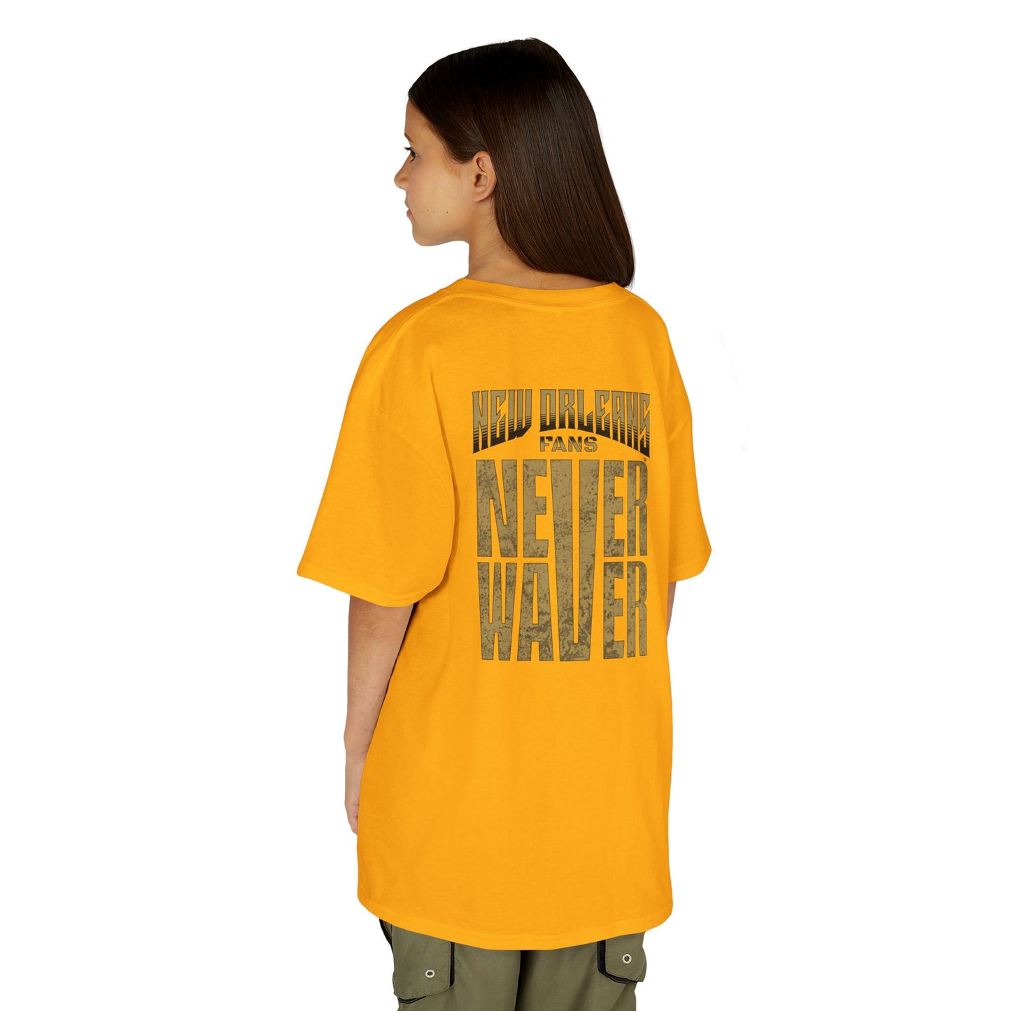 New Orleans Fans Never Waver Kids Heavy Cotton™ Tee