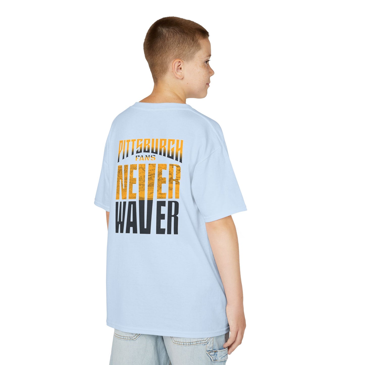 Pittsburgh Fans Never Waver Kids Heavy Cotton™ Tee