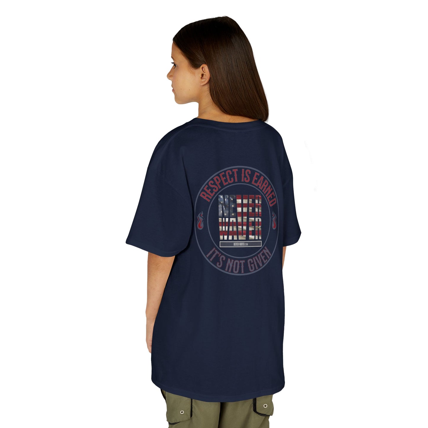 Respect is Earned Never Waver It's Not Given -  Kids Heavy Cotton™ Tee  Stylish, Comfortable Everyday Wear
