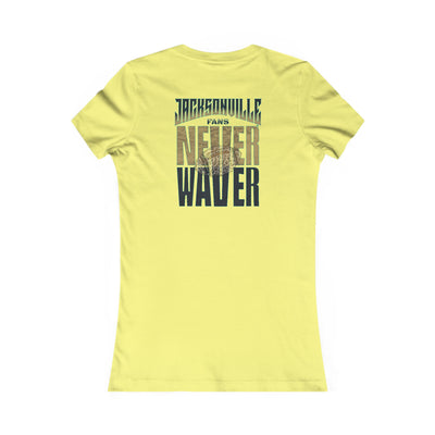 Jacksonville Fans Never Waver W-Leopard Football Women's Favorite Tee