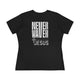 Never Waver” Jesus bold, eye-catching design that reflects a steadfast faith and confidence in Christ. Women's Cotton Tee by Printify