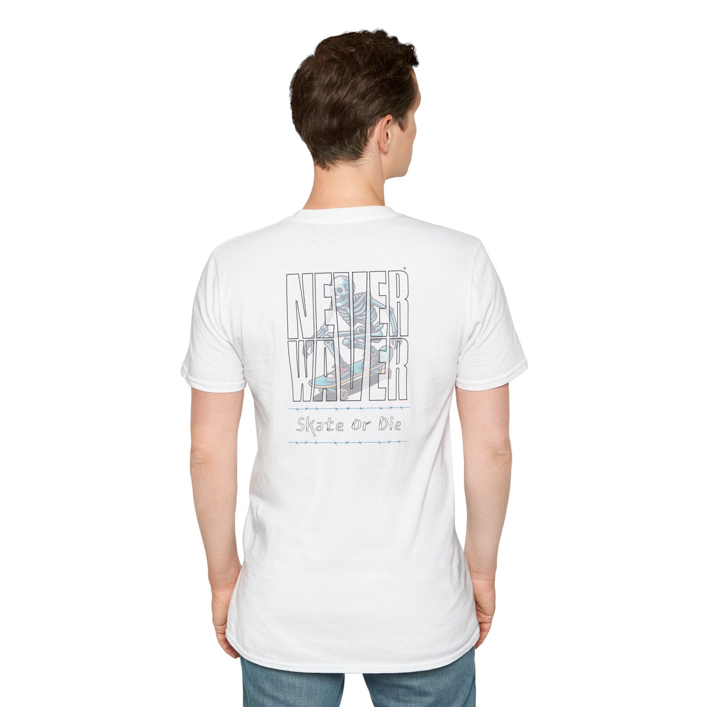 Never Waver Skate or Die Unisex Softstyle T-Shirt