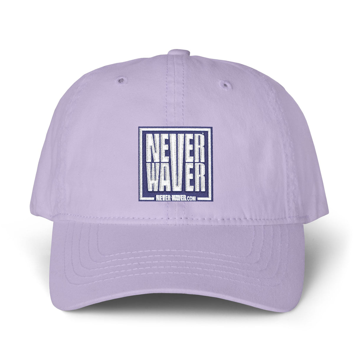 Never Waver  Women's Pigment-Dyed Cap with Fashion Undervisor (Embroidery)