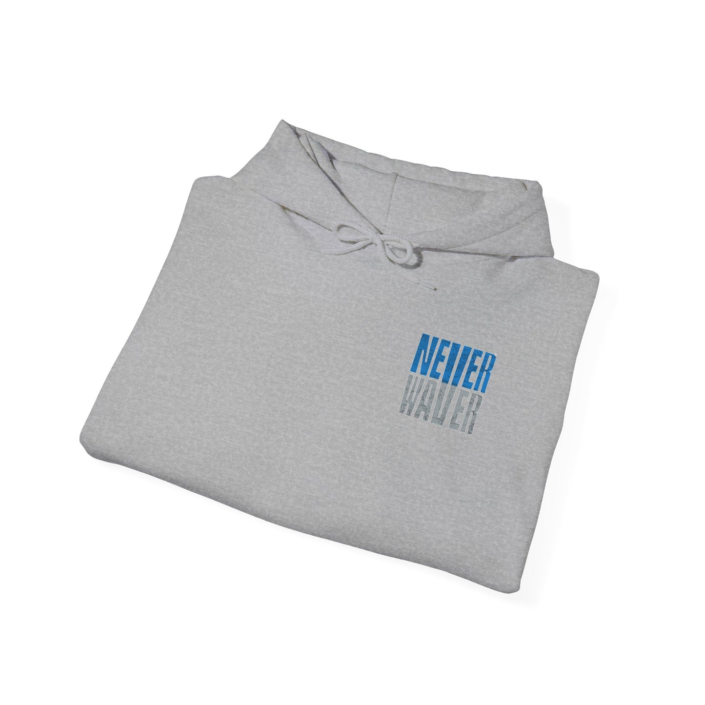 "Detroit Fans NEVER WAVER w Leopard Football" Inspirational Wear Unisex Heavy Blend™ Hooded Sweatshirt