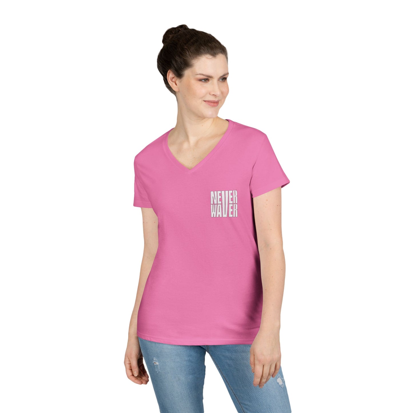 Never Waver Best Mom Ever V-Neck T-Shirt | Perfect Gift for Mother's Day | Casual Everyday Wear