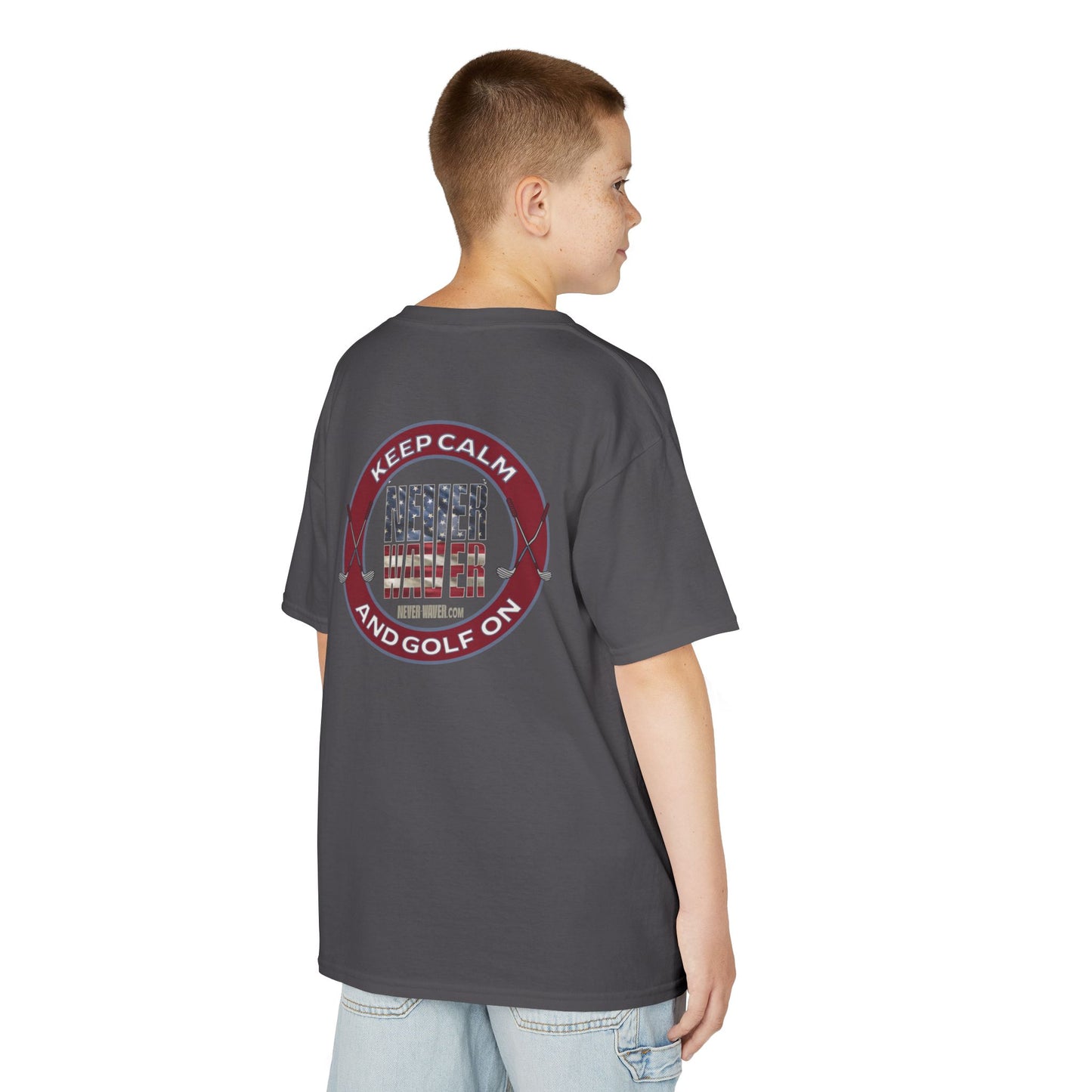 Keep Calm Never Waver and Golf On Kids Golf Tee