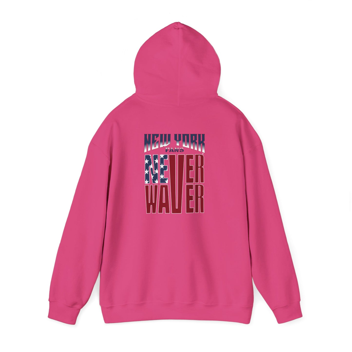 'New York Fans Never Waver' American Flag Design Unisex Heavy Blend™ Hoodie