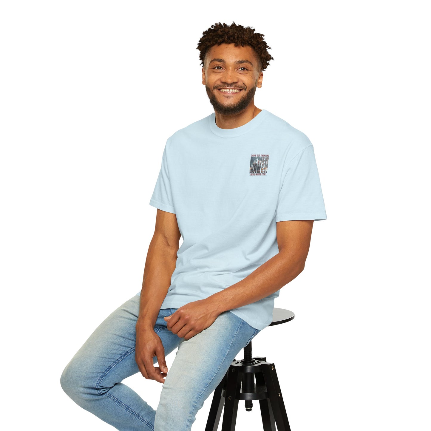 Never Waver T-Shirt — "Came Out Swinging" Graphic Tee