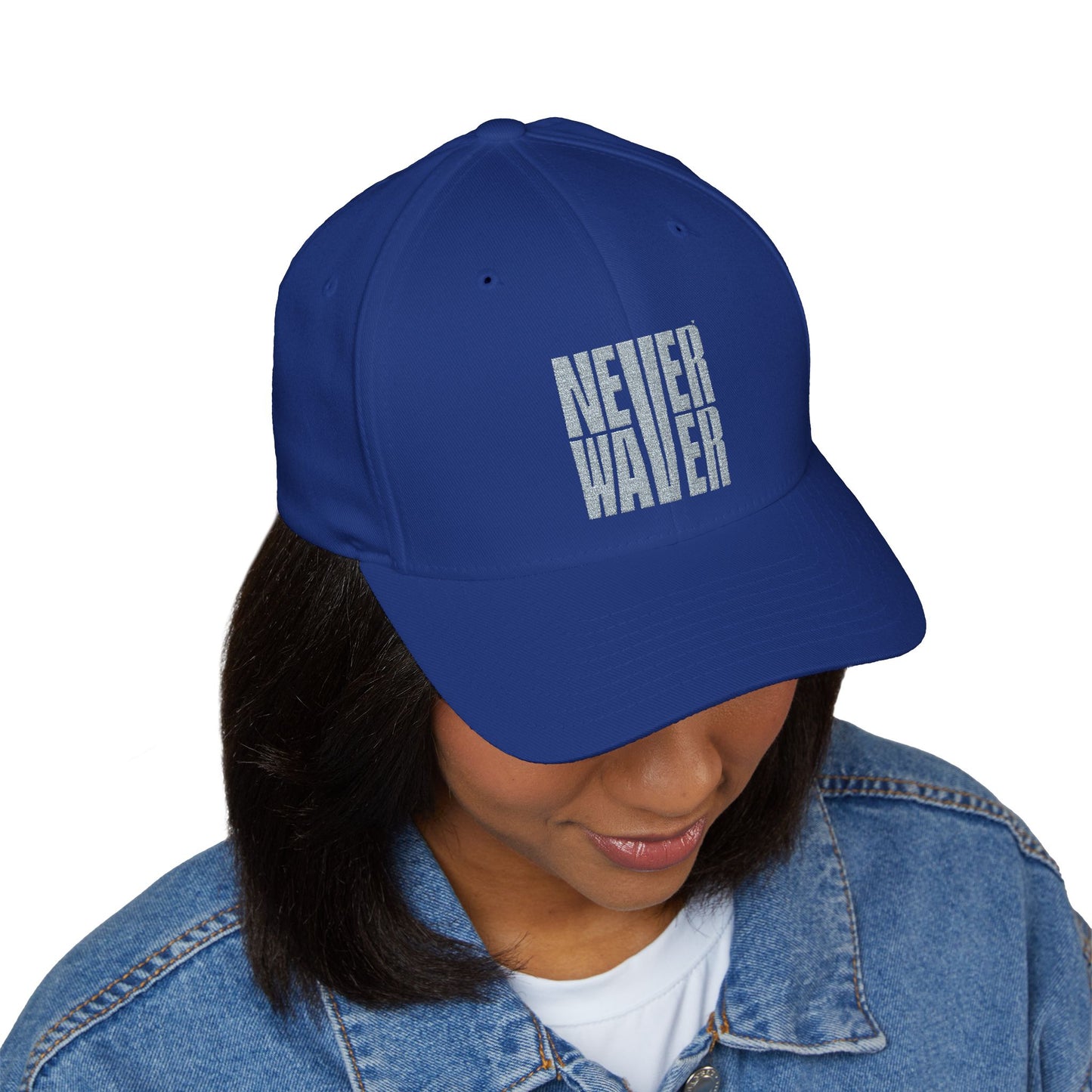 Never Waver Embroidered Motivational Baseball Cap