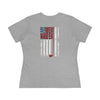 Never Waver American Flag with Golf Club Women's Cotton Tee