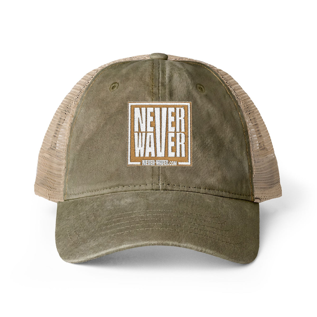 Never Waver Women's Washed Mesh-Back Cap