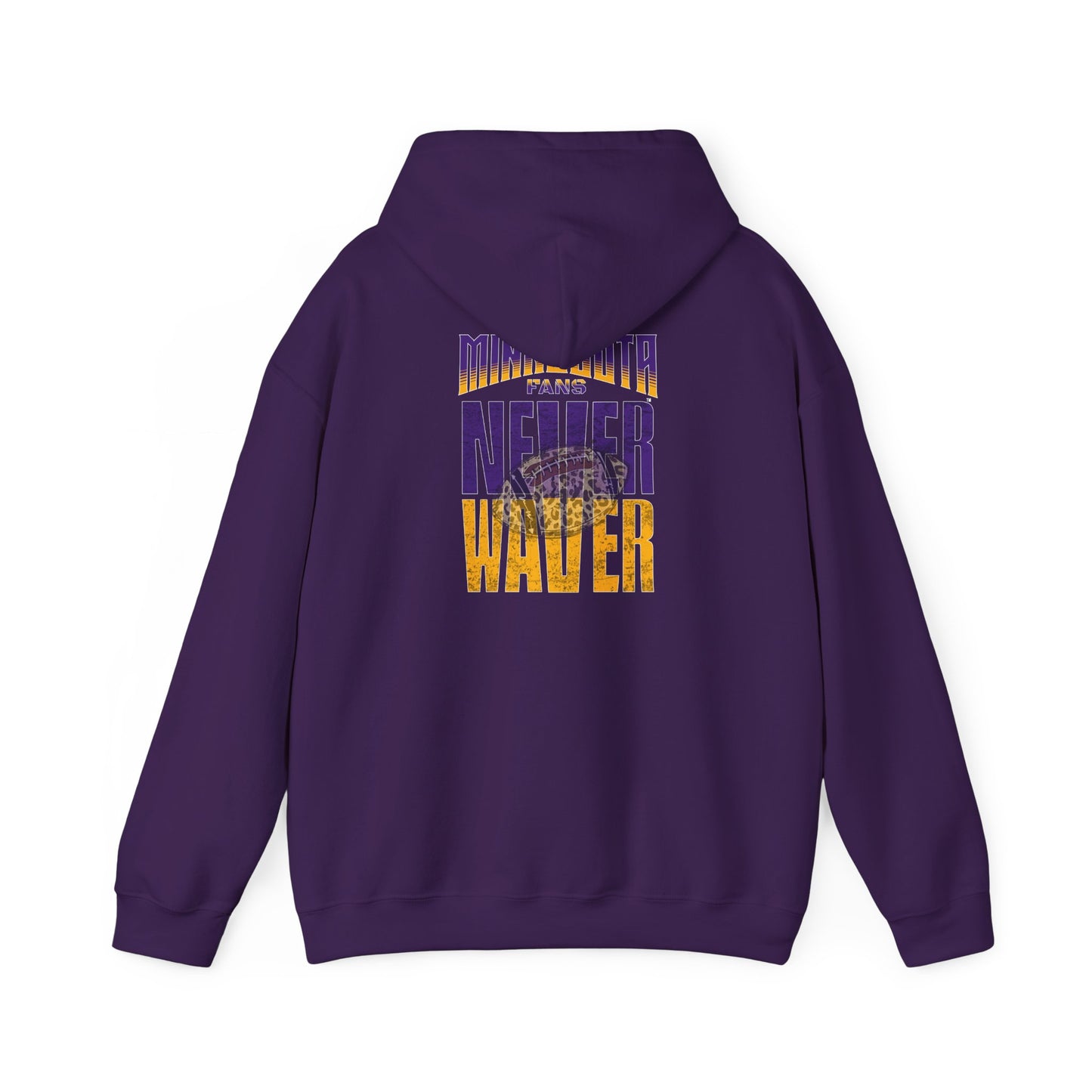 Minnesota Fans Never Waver w Leopard Football Unisex Heavy Blend™ Hoodie