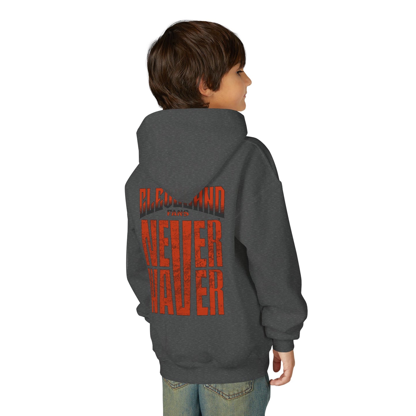 Cleveland Fans Never Waver Youth Heavy Blend Hooded Sweatshirt