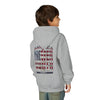 "America Never Waver " Motivational Sweatshirt Youth Heavy Blend Hoodie