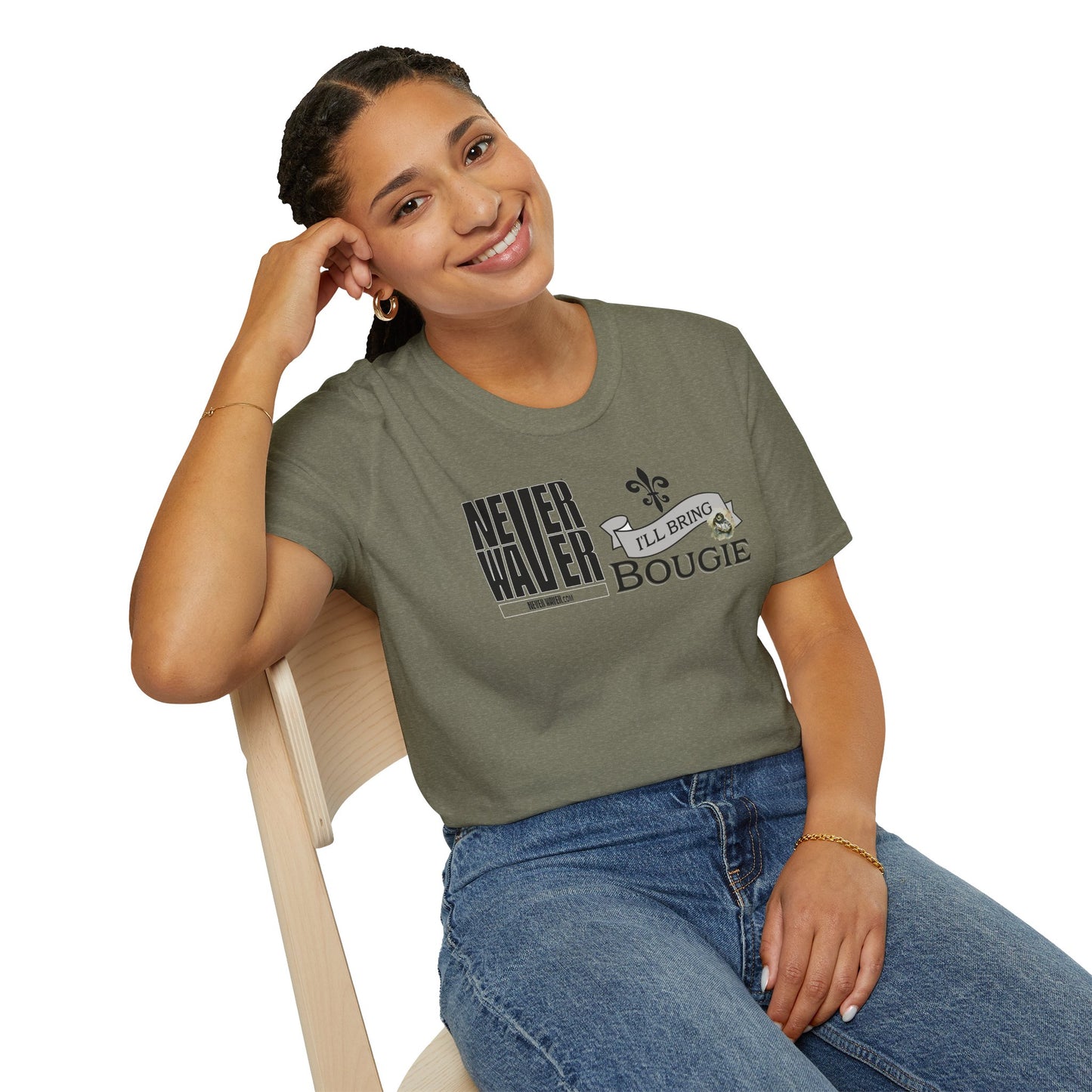 Never Waver I'll Bring The Bougie Unisex Softstyle T-Shirt