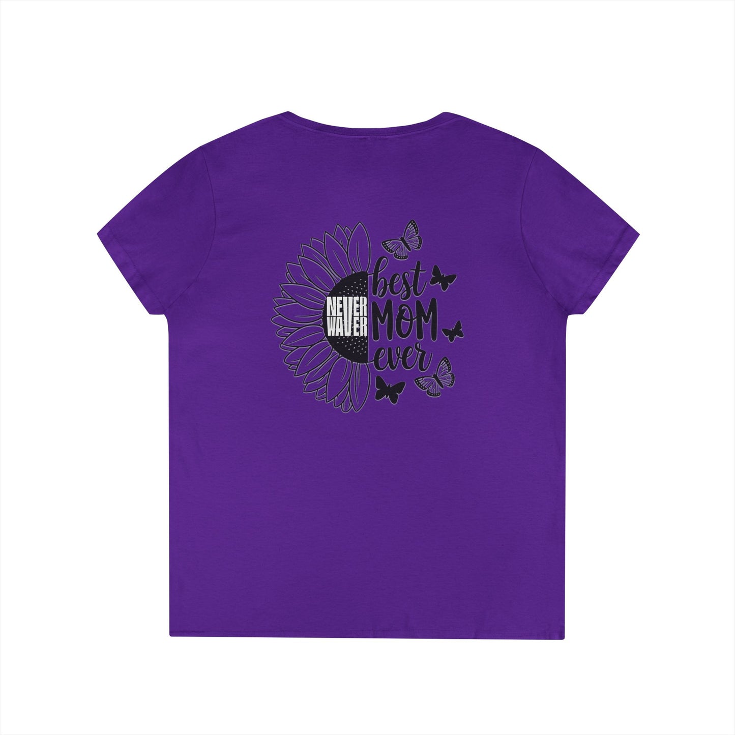 Never Waver Best Mom Ever V-Neck T-Shirt | Perfect Gift for Mother's Day | Casual Everyday Wear