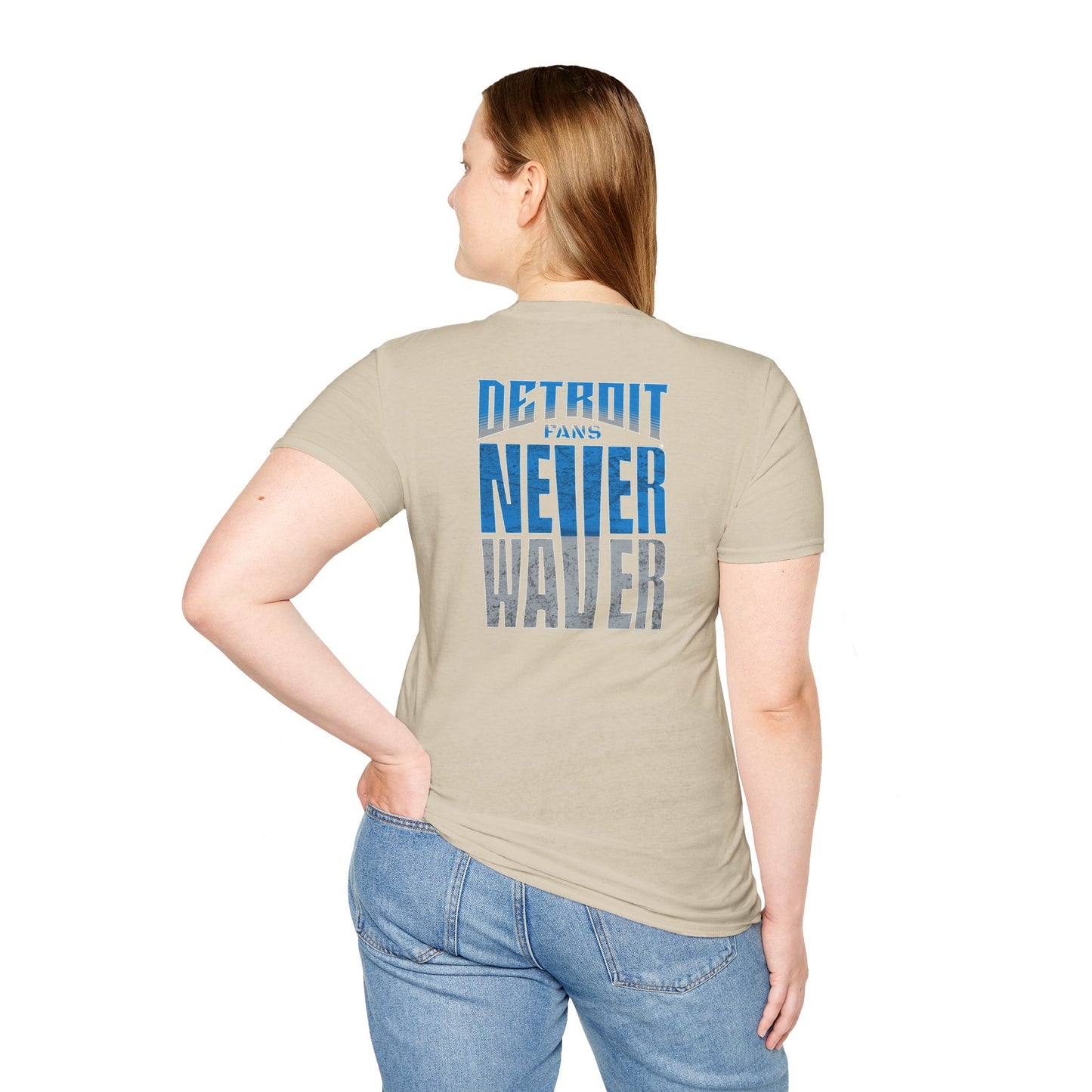 Detroit Fans Never Waver Unisex Softstyle T-Shirt
