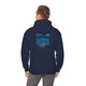 Carolina Fans Never Waver  w Leopard Football Unisex Heavy Blend™ Hooded Sweatshirt