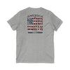 'America Never Wavers' Patriotic Shirt Unisex V-Neck Tee