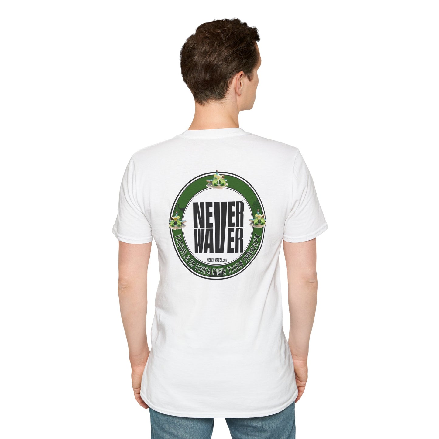 Never Waver Tequila Is Cheaper Than Therapy Unisex T-Shirt Funny Tee