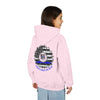 Never Waver Always Back The Blue  Vintage-Inspired Youth Hoodie with American Flag Design
