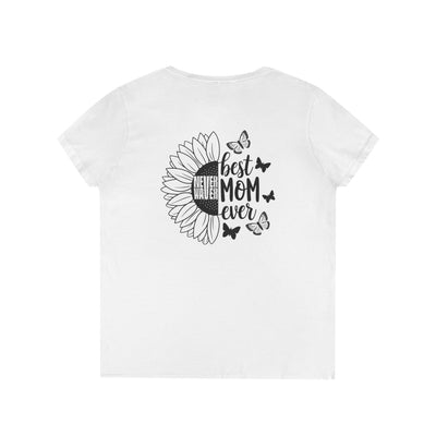 Never Waver Best Mom Ever V-Neck T-Shirt | Perfect Gift for Mother's Day | Casual Everyday Wear