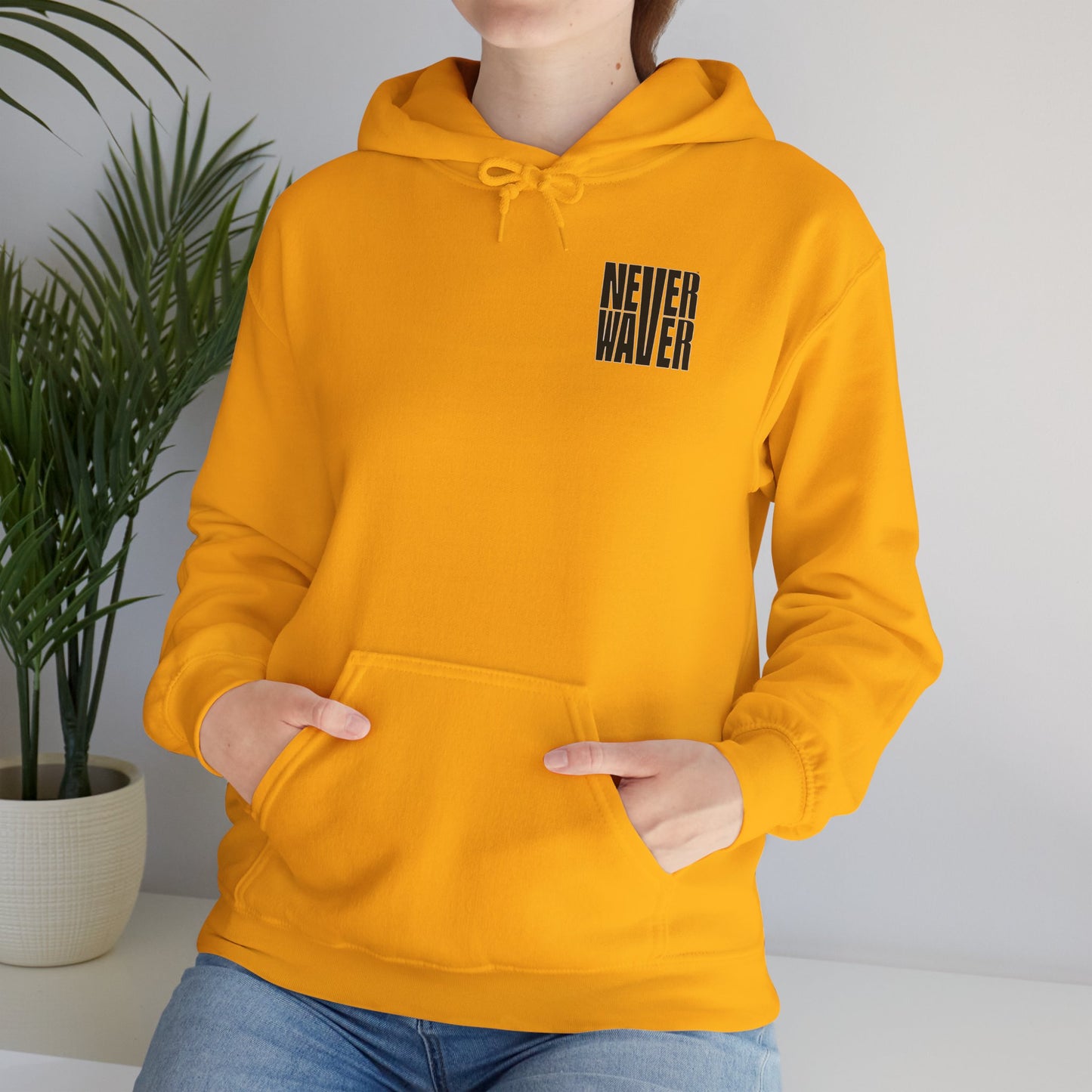 Cancer Awareness Hoodie - Never Waver - Fight, Hope, Strength, Love Tree of Ribbons