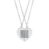 Break Apart Heart Necklace Set - "Never Never" Engraved Best Friend
