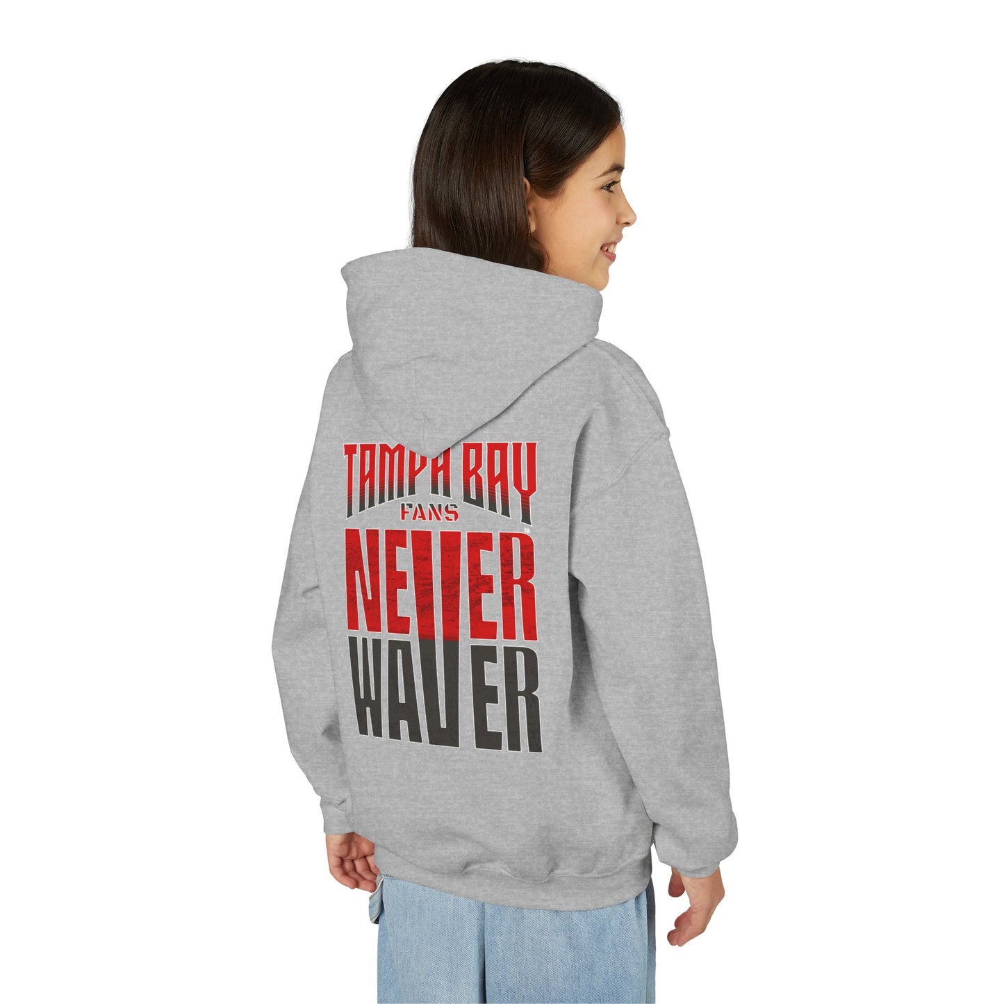 Tampa Bay Fans Never Waver Youth Heavy Blend Hoodie - Sweatshirt