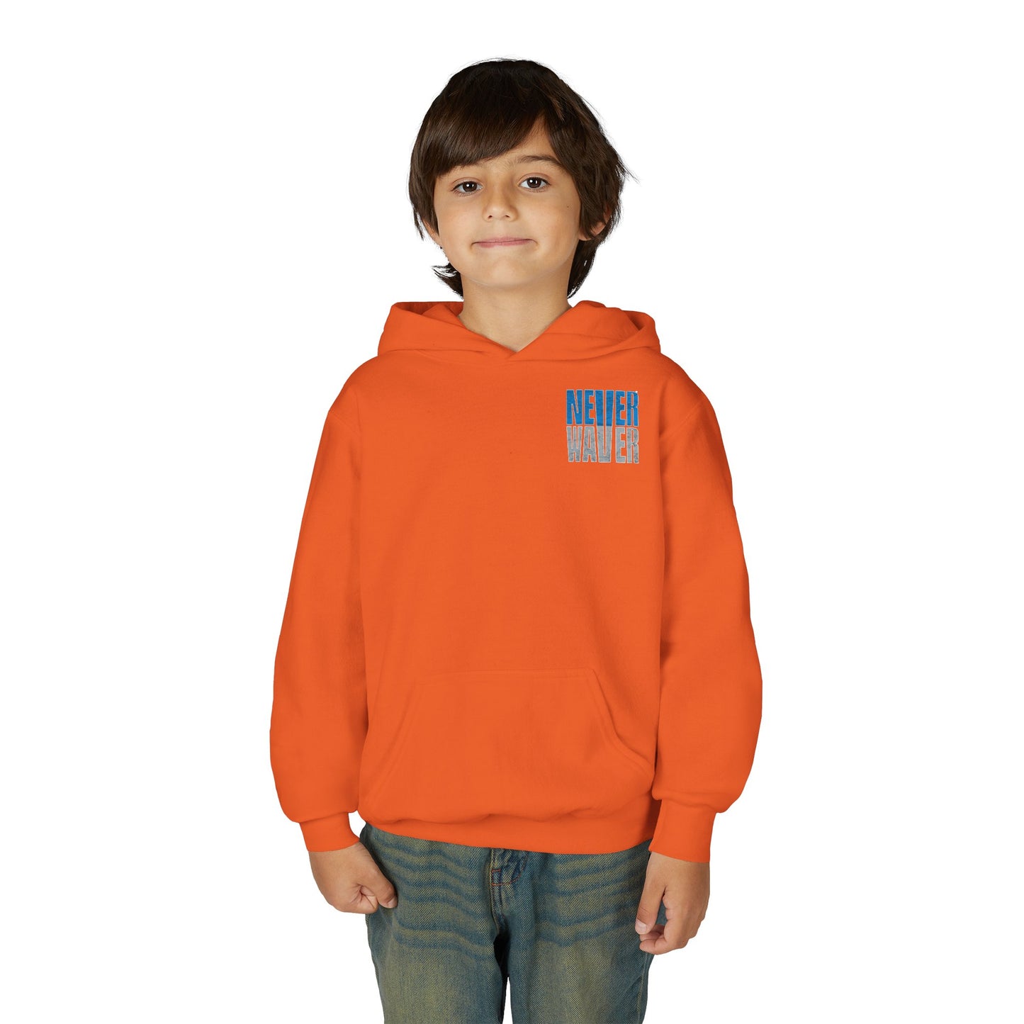 Detroit Fans Never Waver Youth Heavy Blend Hooded Sweatshirt