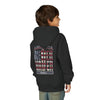 "America Never Waver " Motivational Sweatshirt Youth Heavy Blend Hoodie
